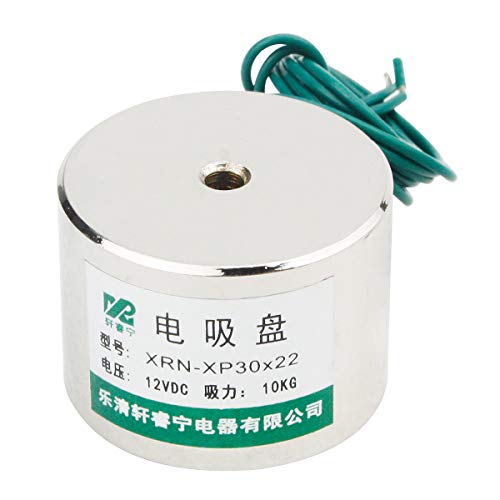 Electrical Buddy Electric Lifting Magnet Electromagnet Solenoid, 12V, 10 kg/22 lb,30 mmx22mm