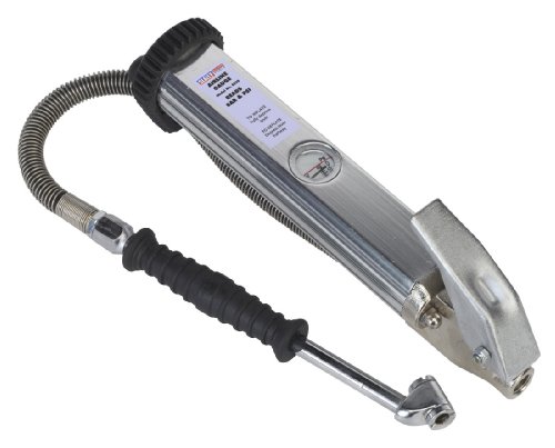 Sealey Tyre Inflator Long Type with Twin Push-On Connector
