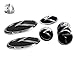 Kaizen 7pcs K Speed Emblem Badge Set (double-side tape on the back for Kia Optima (K5) front grille, rear trunk, steering wheel and four rims) For Kia K5 Color Black