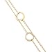 Spinningdaisy Circle Link Double Line Strand Necklace (Gold)