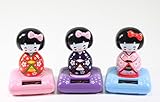 Solar Power TOY - Red-Pink-Purple- Kimono Cute Geisha Japanese Girl Car Home Decor