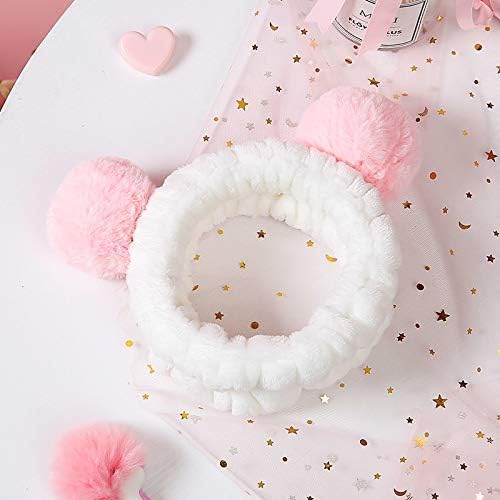 Makeup Headbands for Women Girls Washing Face Headwrap Cute Elastic Hair Bands Korean Hair Accessories, Animal Panda Ears