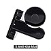 Black Bookend Supports, Metal Nonskid Heavy Duty Bookends (6Pair/12 Piece), Standard Size 5.7 x 5 x 6.7 inches, Great for Bookshelf Office School Library