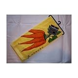 Calphalon Cotton Kitchen Towel with Orange Carrots on Lemon Yellow