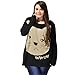 uxcell Ladies Plus Size Cat Head Prints Batwing Tunic T-Shirt
