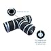 SlowTon Cat Tunnel Toy, Crackle Paper Collapsible Tube Three Connected Run Road Way Tunnel Catnip House with Fun Ball Puzzle Exercising and Playing for Kitten Rabbits and Small Dogs Xmas Gift
