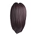 Oubeca Synthetic Claw Clip Ponytail Extensions Straight Short Pony Tail Hair Pieces for Women (M2-33)