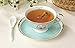 Jusalpha Vintage Blue Bone China Teacup Spoon and Saucer Set TCS05