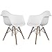 Poly and Bark Vortex Arm Chair, White, Set of 2