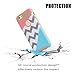 iPhone 6S Plus Case,iPhone 6 Plus Case,BAISRKE [2in1] Heavy Duty Hybrid Hard Case for Apple Iphone 6/6S Plus(5.5 inch) Powder Blue Mint Teal and Coral Pink Split Chevron Design Cover (Gold)