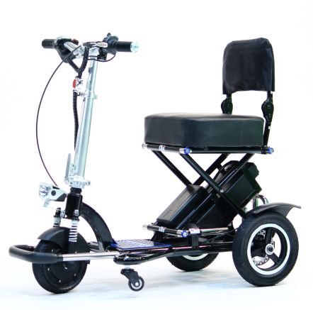 UPC 611138723169, TRIAXE SPORT Foldable Electric Mobility Scooter + Cane &amp; Cup Holder (Black)