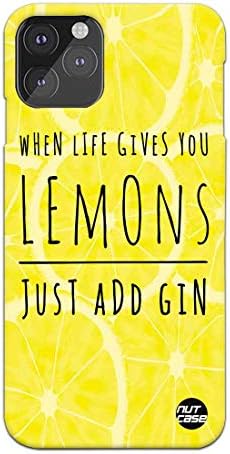 Nutcase Designer Case Back Cover Compatible for Apple iPhone 11 Pro Max - Matt Slim Hard Case - Lemons …Just Add Gin