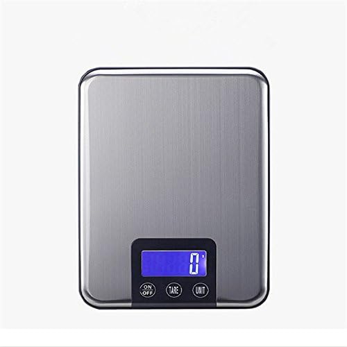 Digital Multifunction Food Kitchen Scale Stainless Steel Platform 33lb/15kg Silver