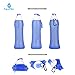 AquaFlexi (Set of 2 with Bonus Brush) 17Oz Collapsible Water Bottle - Foldable, Flexible Silicone, Travel, Sports, BPA Free, FDA Approved
