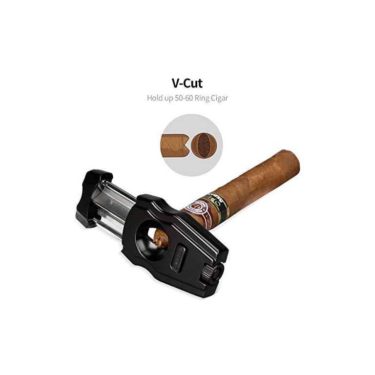 C CIGARLOONG CIGARLOONG Cigar Cutter Stainless Steel Sharpening V Cut