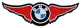 BMW Red Twin Wing Retro Motorcycles Motorsport Iron on Patches PB23