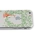 Soft Cover TPU Bumper IPhone 6 / 6S 4.7 Inch Transparent Case Flower Ultra Slim Thin Soft Cover Anti-Slip Shell (Fox And The Leaves)