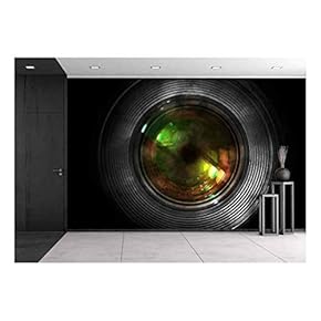 DSLR Camera Lens Front View Background - Canvas Art Wall Decor -66"x96"