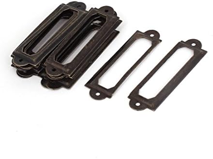 Uxcell 60mmx17mm Metal Frame Drawer Box Case Cabinet Card Label