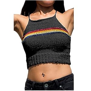 Aooword Vrouwen Mouwloos Spaghettibandjes Gebreide Tube Top Tank Tops Cami