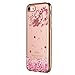 iPhone 8 Case,iPhone 7 Case, LONTECT Floral Flower Clear Design Pattern Printing Soft TPU Gel Slim Back Protective Case Scratch Resistant for Apple iPhone 8/iPhone 7