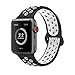 AdMaster Compatible for Apple Watch Bands 42mm,Soft Silicone Replacement Wristband Compatible for iWatch Apple Watch Series 1/2/3 - S/M Black/White