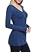 Ninedaily Women Blouses V Neck Long Sleeve High Waist Pleated Tunic Tops Shirts