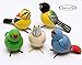 AzKrafts Lot 5 Pcs Handmade Painted Wooden Birds Vintage Indian Craft Toys Gift