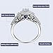 Newshe Wedding Engagement Ring Set for Women 925 Sterling Silver 3pcs 1.4Ct Pear White Cz Size 5-10