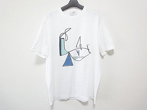 Amazon エルメス Hermes Tシャツ 半袖tシャツ メンズ 白 ブルー マルチ 中古 Tシャツ カットソー 通販