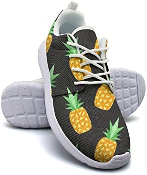 Y2GH Women's Lightweight Athletic Running Shoes Breathable Sport Anti-Slip Gym Jogging Sneakers Pineapple Tile Mesh Running Shoes