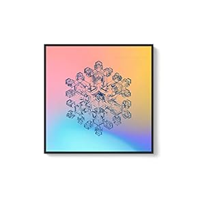 Framed Canvas Wall Art for Living Room, Bedroom Snowflake Theme Canvas Prints for Home Decoration Ready to Hang - 16x16 inches