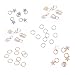 Sc0nni 40pcs Gold Silver Braid Rings Hair Rings for Pierced Braid & Dreadlock Decoration Hair Loop Clips Girl Jewelry Accessories For Girls Wemen Jump Rings, Ring, Shell and Star