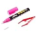 Liquid Chalk Markers, 12 Color Pen Set, Neon, Gold & Silver, 6mm Reversible Bullet/Chisel Tips, Easy Use Easy Clean, Free Tweezers, 40 Free Sticker Labels, BONUS Drawstring Bag