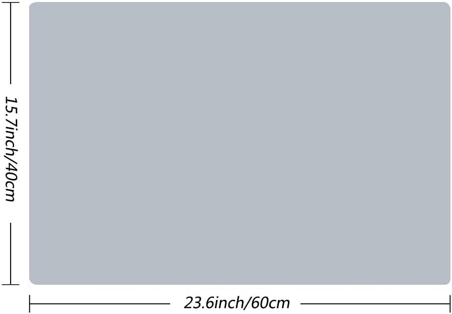 HomeDo Waterproof Silicone Placemats, Non-Stick Baking Mat, Non-Slip Dining Placemat for Kids, Heat Resistant Insulation Countertop Protector Pads, Thicken (Gray, 23.62x15.75 Inch-1pack)