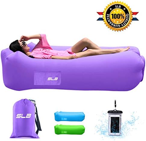 Inflatable Lounger, Waterproof Air lounger with Headrest, Leak-proof & Portable Air Sofa Couch, Fast Inflating Air Bed, Lazy Lounger for Backyard/Pool/Beach/Camping/- Hold Up To 500lbs