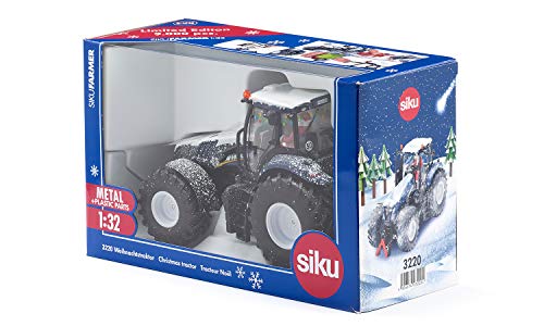 Siku 3220, Weihnachtstraktor New Holland T8.390, 1:32, Metall/Kunststoff, Blau, Inkl. Weihnachtsmann-Fahrer, Anhängerkupplung, Öffenbare Motorhaube – Bild 8