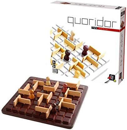 GIGAMIC Quoridor Mini Board Game: Strategy Family Game for 2-4 Players, Ages 8+, Multicolored