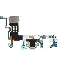 OmniRepairs Cable de carga USB Dock Port Flex de repuesto con micrófono y antena coaxial compatible con Samsung S9 y S9 Plus modelo (G960, G965) adhesivo y kit de herramientas de reparación