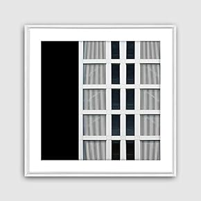 Framed Canvas Wall Art Geometric Building Canvas Prints Home Artwork Decoration for Living Room,Bedroom - 16x16 inches