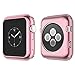 Apple Watch Case, UBOLE Scratch-resistant Flexible Lightweight Plated TPU Full Body Protective Case for iWatch Series 3, Series 2, series 1 (CLEAR+ROSE GOLD 38mm)