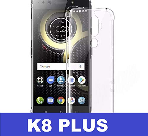 Ankirant BumperCorner Soft Silicon Shockproof Flexible Rubber Back Case Cover for Lenovo K8 Plus (Transparent)