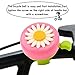 WENTS Kids Bike Accessories 2 Pcs Kids Bike Bell Sunflower Shaped and 4 Pcs Kids Bike Handlebar Tassel Streamers for Boys and Girls (Pink, Blue)thumb 4