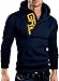 Grin&Bear Slim Fit Half Zip Hoodie Jacket Embroidered Sweatshirt, GEC401