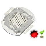 Chanzon High Power Led Chip 100W Deep Red Plant Grow Light (650nm-660nm/Input 3000mA/DC 20V-24V/100 Watt) SMD COB Emitter Diode Components 100 W Bead for DIY Hydroponic/Flower Growing Lamps
