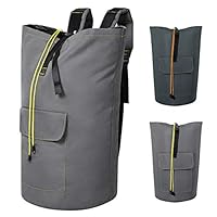 Chrislley 115L Extra Large Laundry Bags Backpack Laundry Hamper Backpack Collapsible Laundry Bag for College Dorm Hanging Laundry Hamper Bags with Adjustable Shoulder Straps (Light Grey,XL)