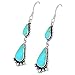 Turquoise Earrings 925 Sterling Silver & Genuine Gemstones (Select style) (Western Dangles)