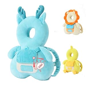 Head Safety Protector Pad for Baby Toddler Walker,Infant Talking Head Protection Backpack Cushion (Blue Deer)