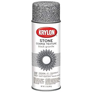 Krylon K18201 Coarse Stone Texture Finish Spray Paint Black
