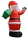 Impact Canopy Inflatable Outdoor Christmas Decoration, Lighted Santa with Gift Bag, 8 Feet Tall